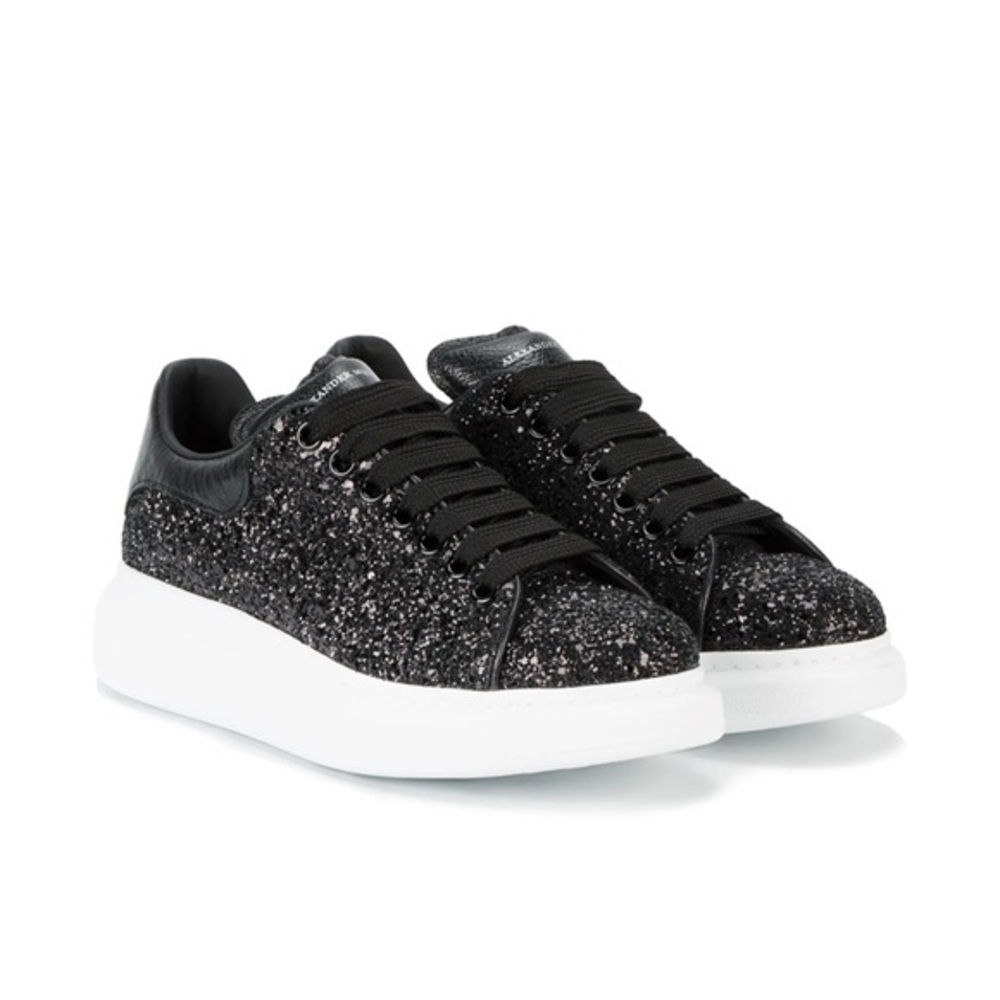 Alexander McQueen Black Glitter Women's Sneakers